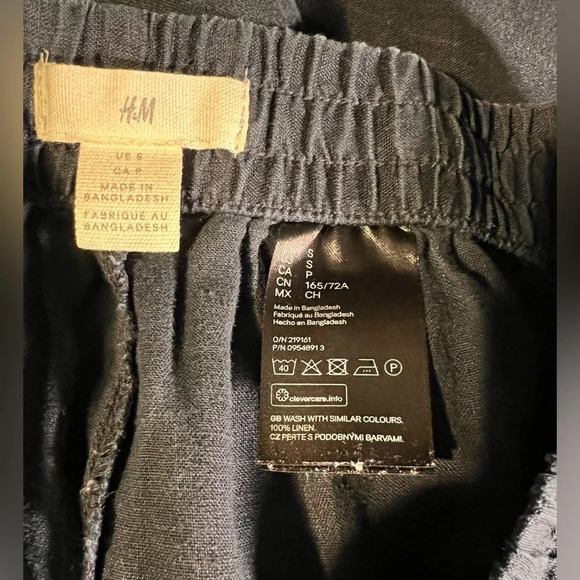 H&M, S, navy blue, line pocketed elastic waist w/drawstring tassel jogger, pant - Picture 9 of 9